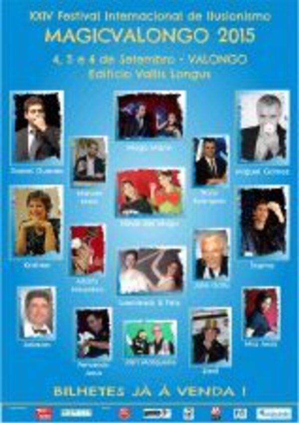 Cartaz do Festival Internacional de Ilusionismo Magicvalongo 2015.