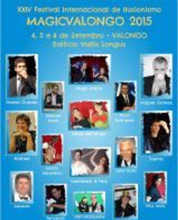 Cartaz do Festival Internacional de Ilusionismo Magicvalongo 2015.