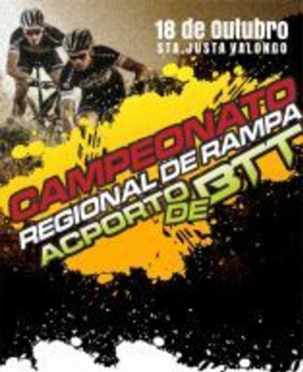 Cartaz do Campeonato Regional de Rampa de BTT, com data e local.