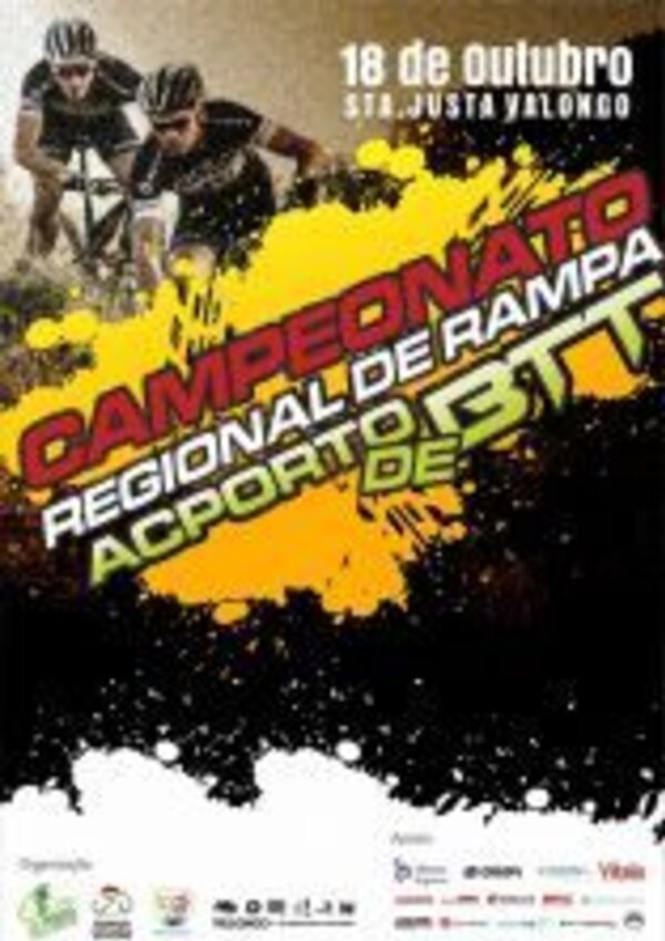 Cartaz do Campeonato Regional de Rampa de BTT, com data e local.