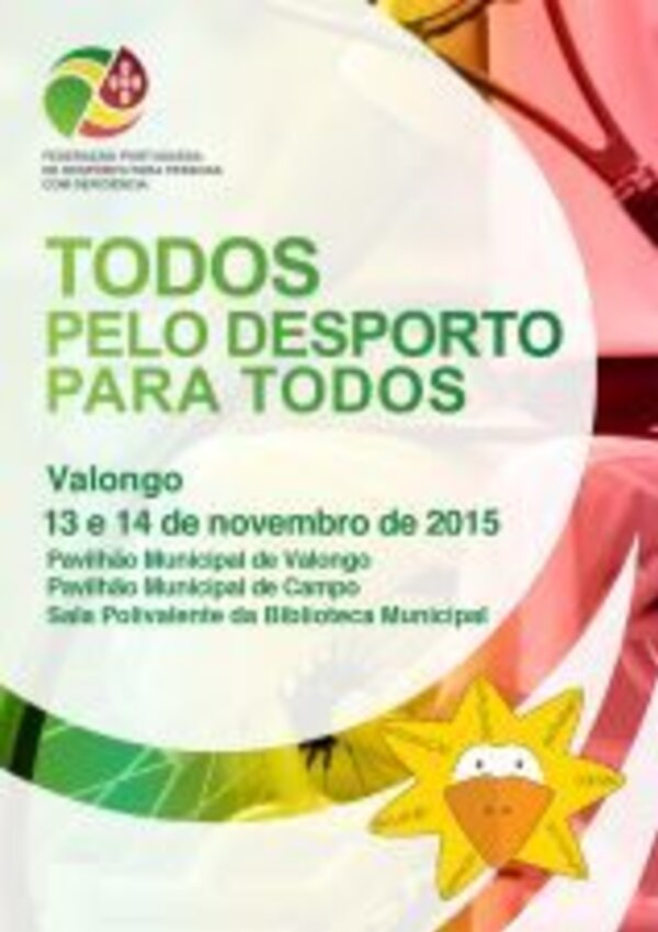 Cartaz do evento 'Todos pelo Desporto para Todos' em Valongo, 2015.