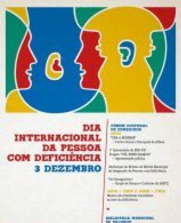 Cartaz do Dia Internacional da Pessoa com Deficiência, 3 de Dezembro.
