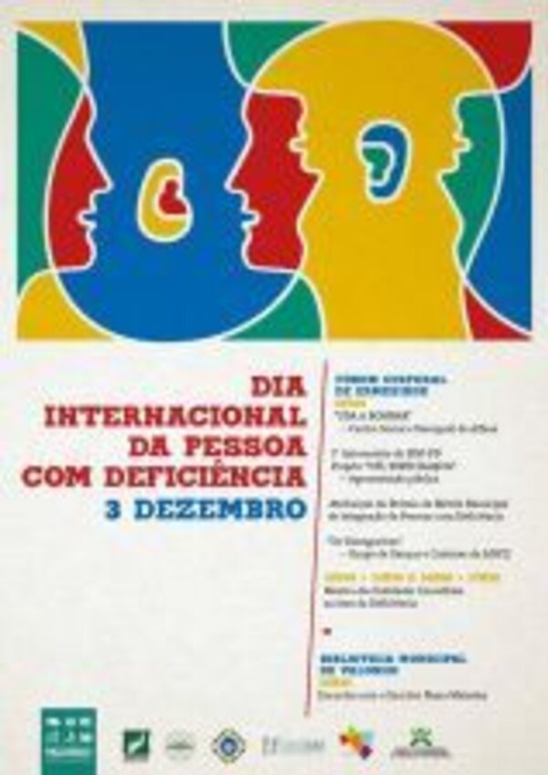 Cartaz do Dia Internacional da Pessoa com Deficiência, 3 de Dezembro.