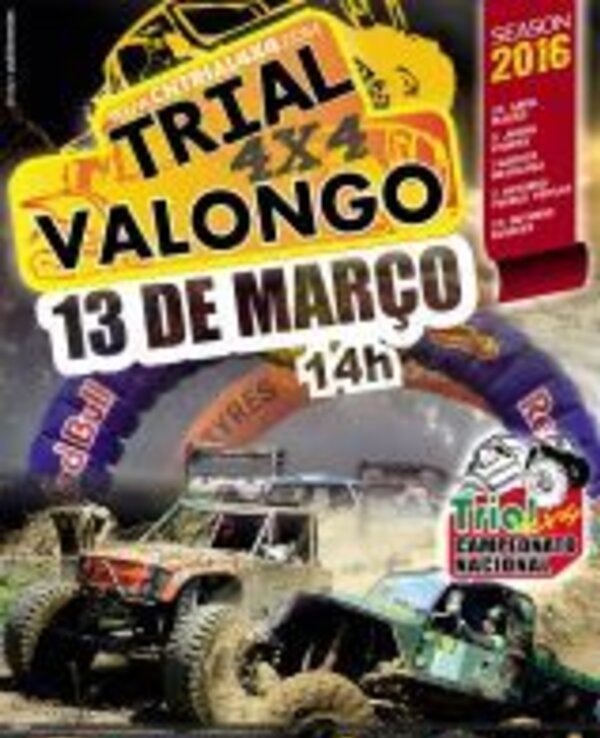 Cartaz do evento Trial 4x4 em Valongo, a 13 de Março às 14h.
