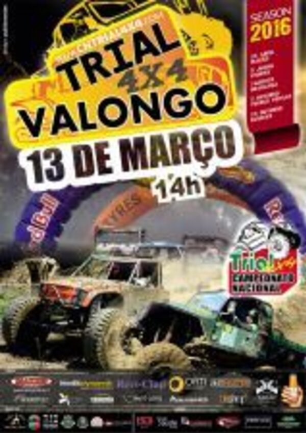 Cartaz do evento Trial 4x4 em Valongo, a 13 de Março às 14h.