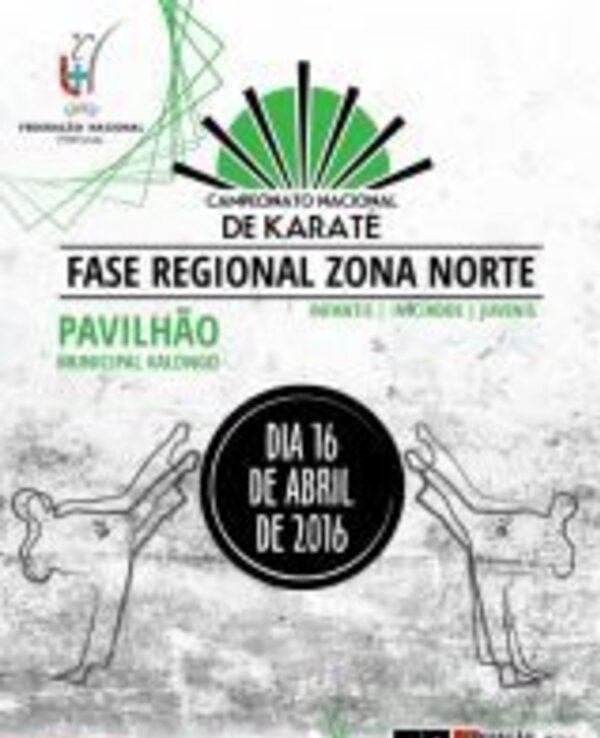 Cartaz do Campeonato Nacional de Karate, Zona Norte, 16 de abril de 2016.