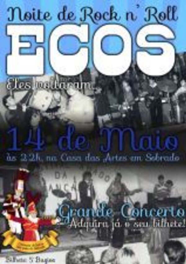 Cartaz de evento musical com informações sobre um concerto de rock.