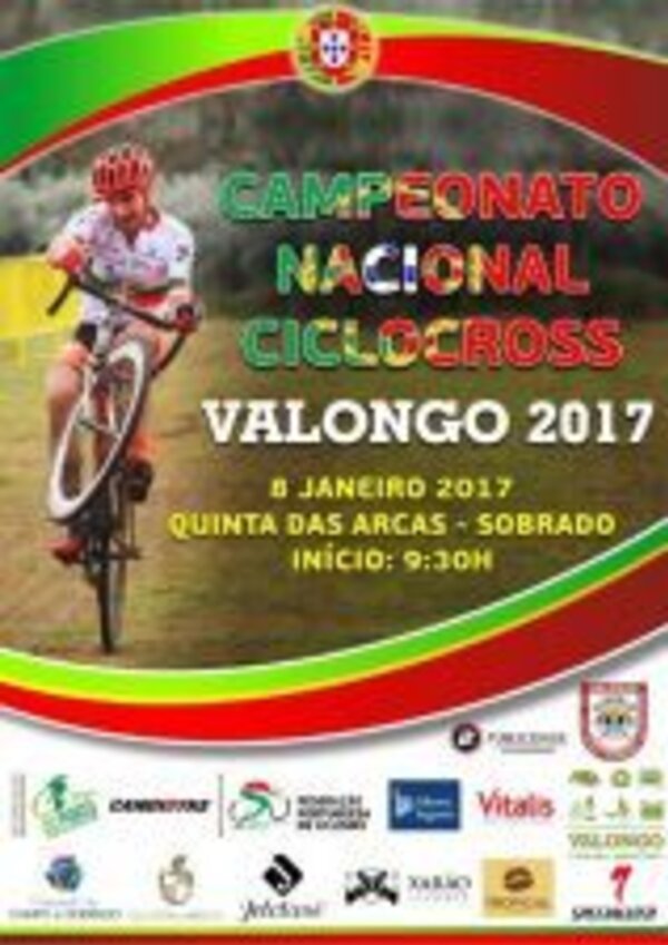 Cartaz do Campeonato Nacional de Ciclocross em Valongo, 2017.