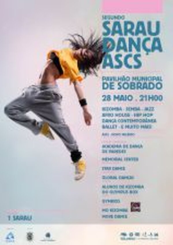 Imagem de um dançarino em movimento, promovendo um evento de dança.