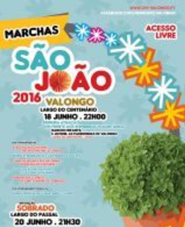 Cartaz do São João 2016 em Valongo, com informações sobre o evento.
