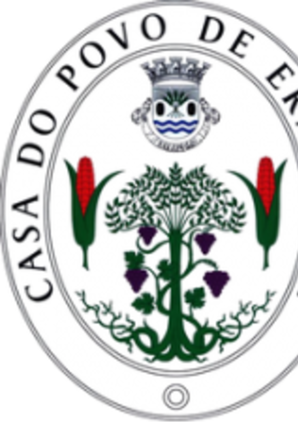 Emblema da Casa do Povo de Ermesinde com elementos naturais e a coroa.