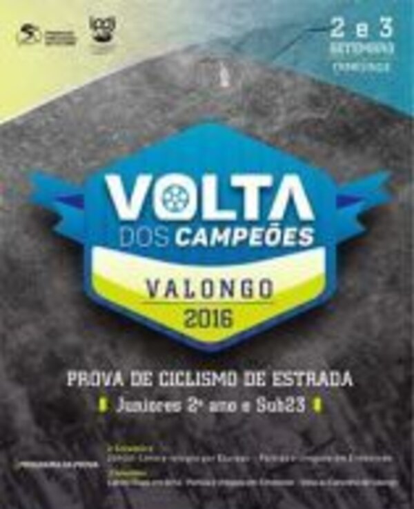Cartaz da prova de ciclismo 'Volta dos Campeões' em Valongo, 2016.