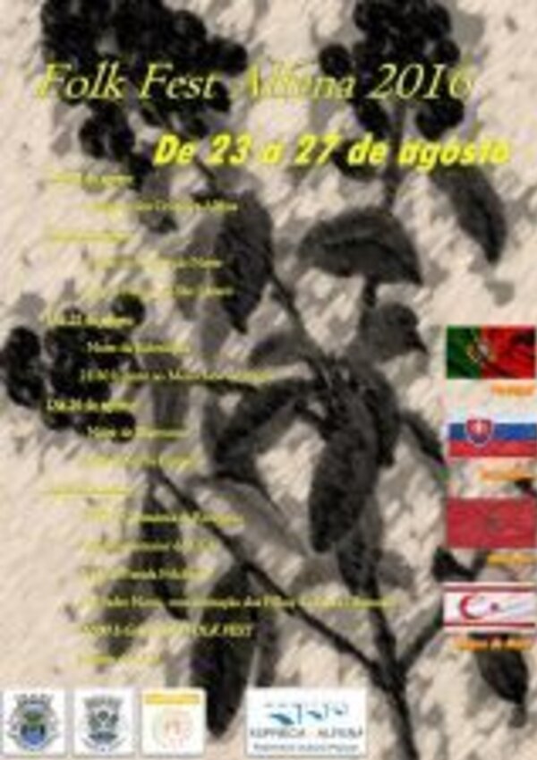 Cartaz do Folk Fest 2016, com datas e informações sobre o evento.