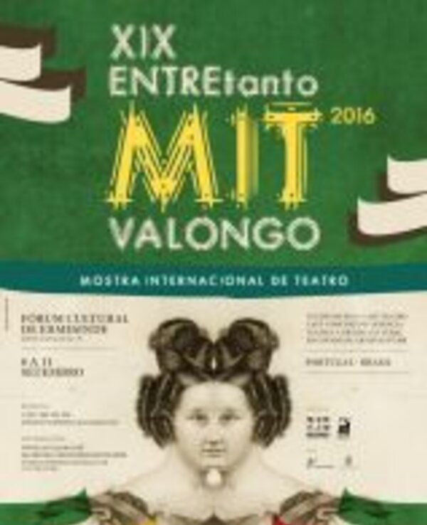 Cartaz da XIX Mostra Internacional de Teatro em Valongo, 2016.