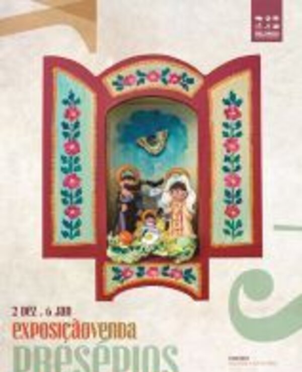 Cartaz da exposição de presépios no Museu Municipal de Valongo.
