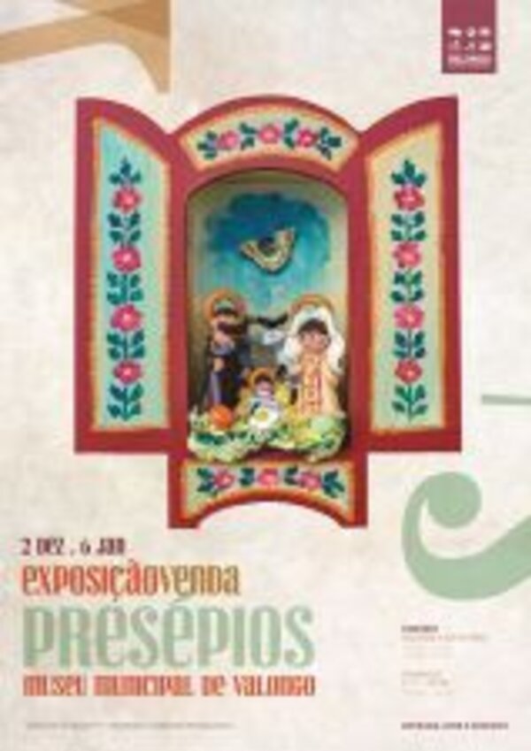 Cartaz da exposição de presépios no Museu Municipal de Valongo.