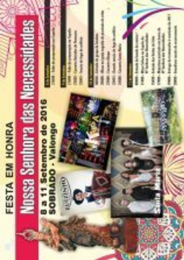 Cartaz da festa em honra de Nossa Senhora das Necessidades, Valongo.