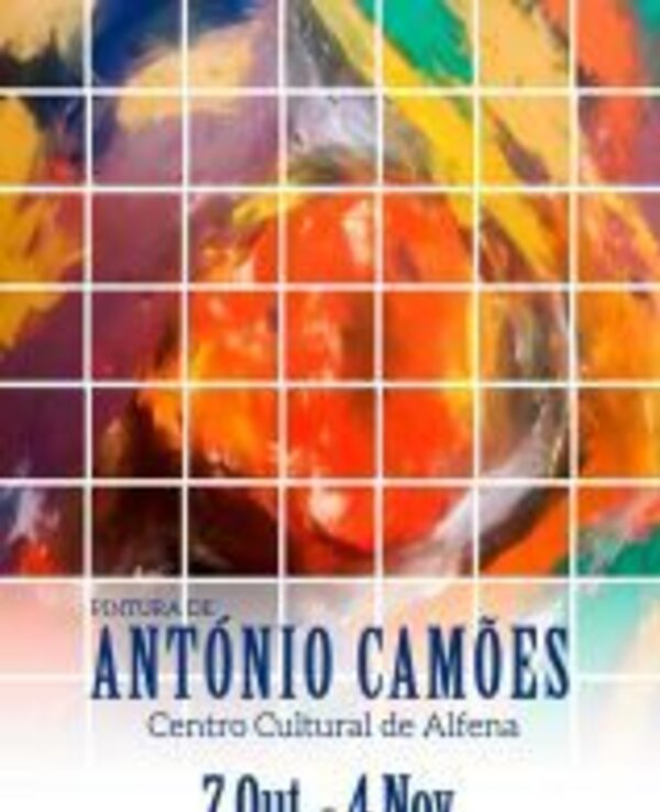 Cartaz da exposição de António Camões no Centro Cultural de Alferna.