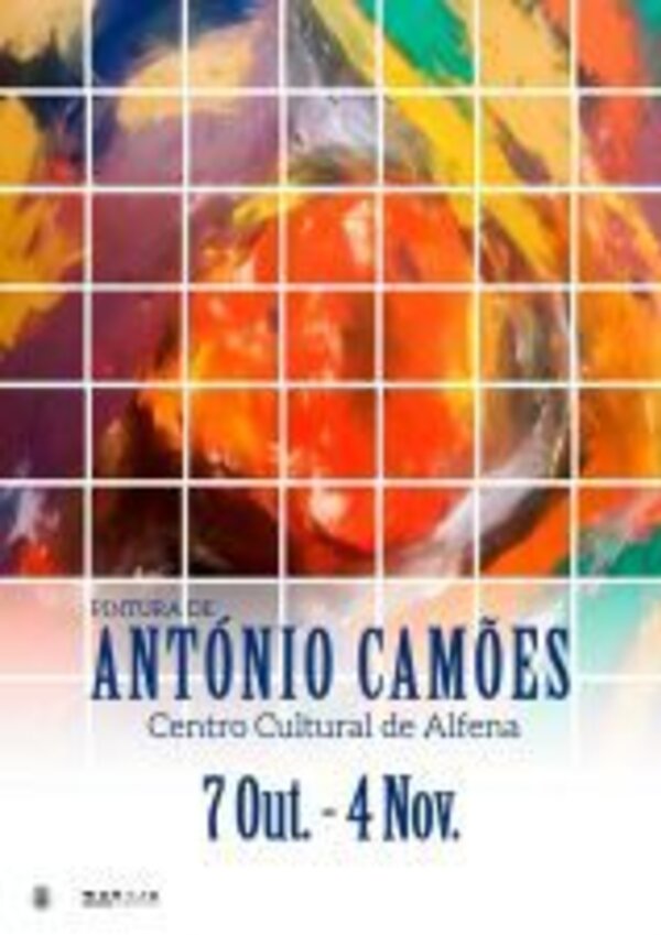 Cartaz da exposição de António Camões no Centro Cultural de Alferna.