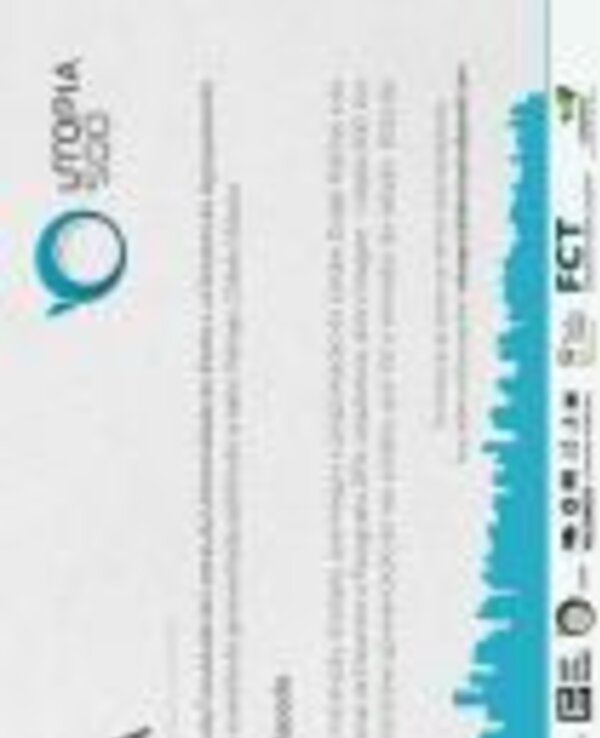 Texto informativo sobre Valongo, intitulado 'Cidade Utópica', com logótipos.