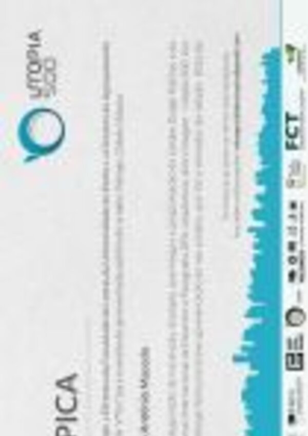 Texto informativo sobre Valongo, intitulado 'Cidade Utópica', com logótipos.