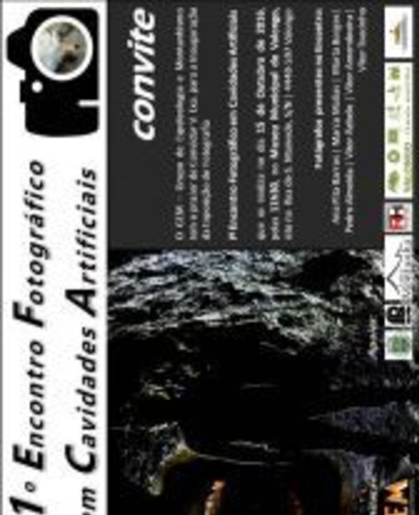 Convite para o 1º Encontro Fotográfico em Cavidades Artificiais.