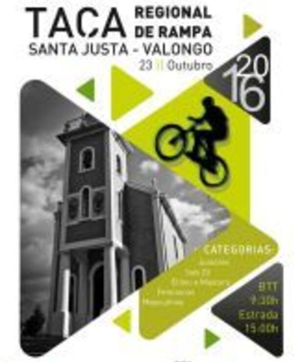 Cartaz da Taca Regional de Rampa em Valongo, com data e categorias.