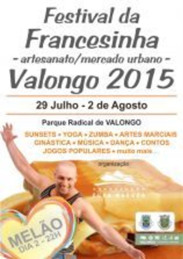 Cartaz do Festival da Francesinha em Valongo, com datas e atividades.