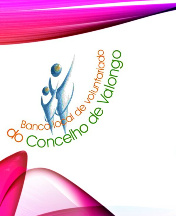 Logotipo do Banco Local de Voluntariado de Valongo com figuras humanas.