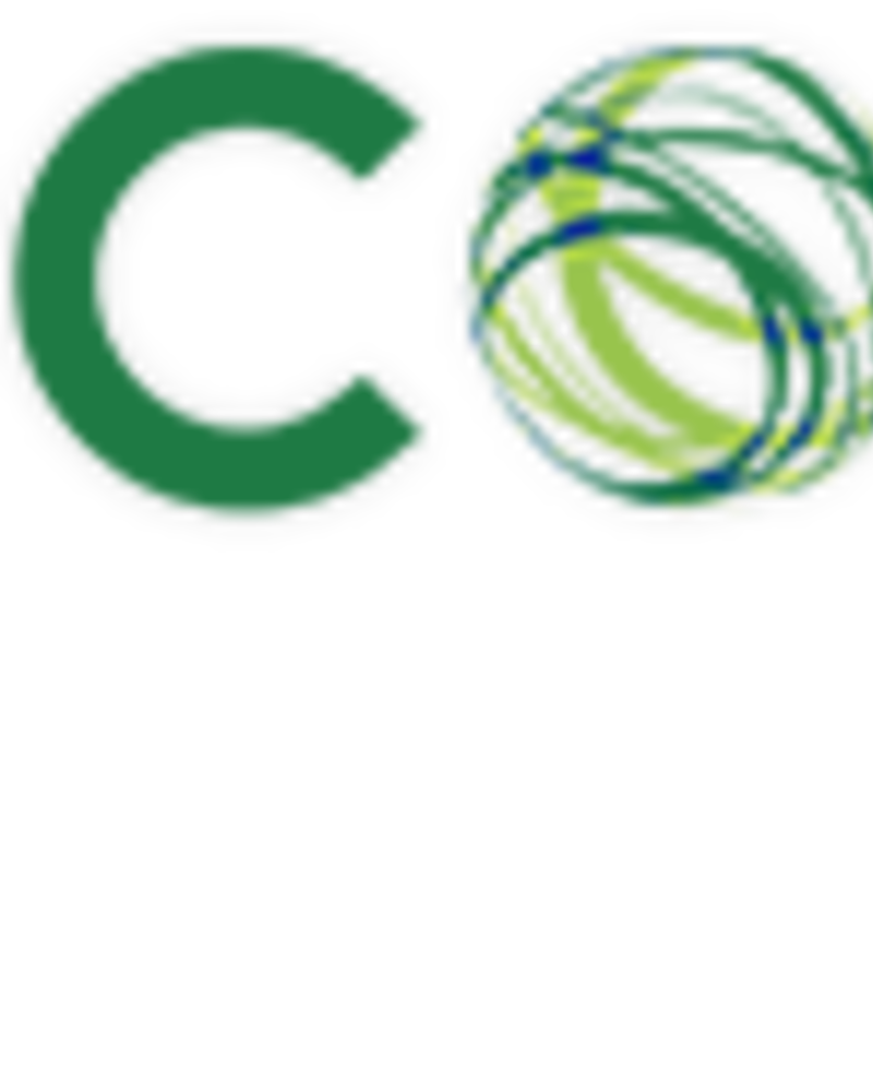 Logótipo do projeto COMPETE 2020 com elementos verdes e azuis.