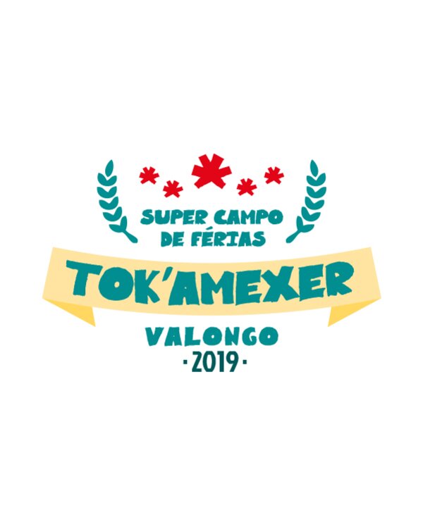 Logotipo do Super Campo de Férias Tok'amexer, Valongo 2019.