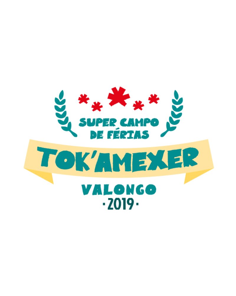 Logotipo do Super Campo de Férias Tok'amexer, Valongo 2019.