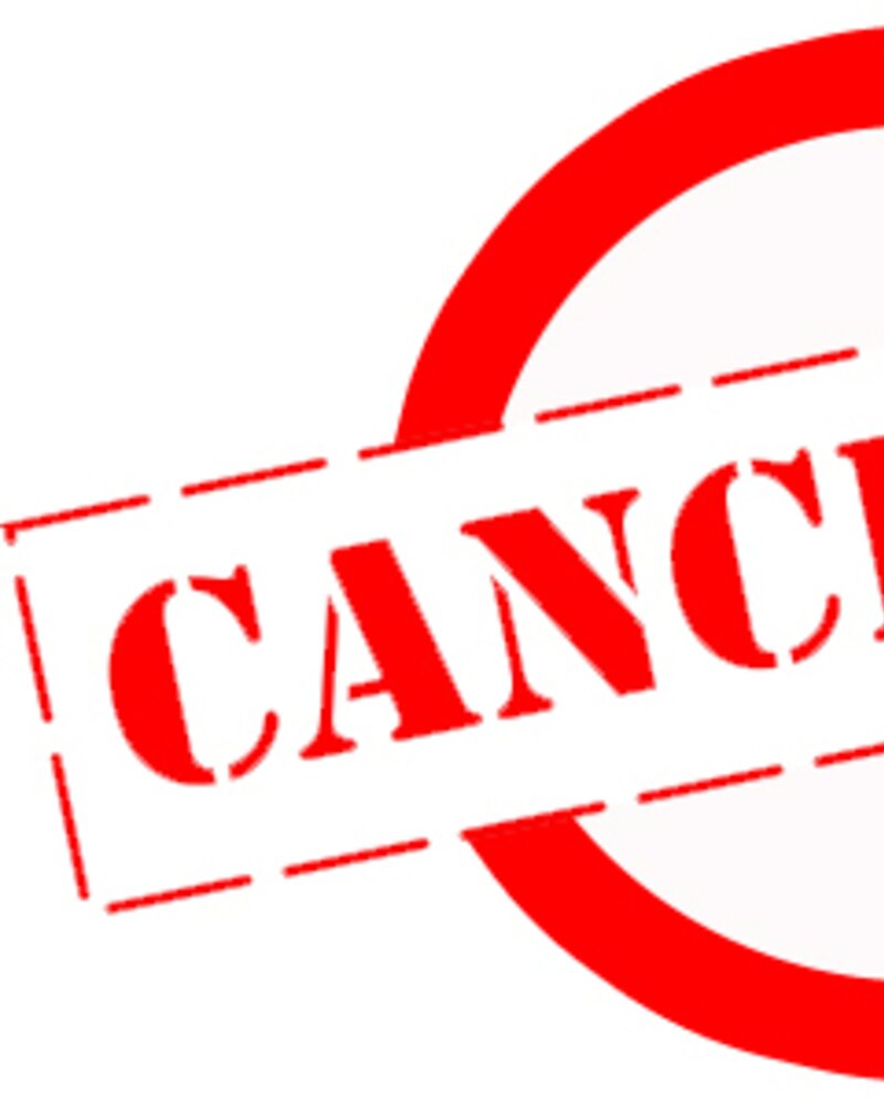 Selo vermelho com a palavra 'CANCELADO' em letras grandes e negrito.