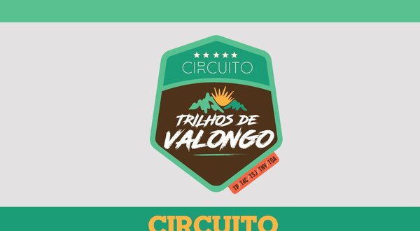 Cartaz do Circuito dos Trilhos de Valongo com datas e eventos de 2020.