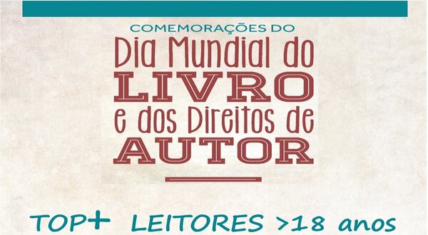 Tabela com os principais leitores do Dia Mundial do Livro e Direitos de Autor.