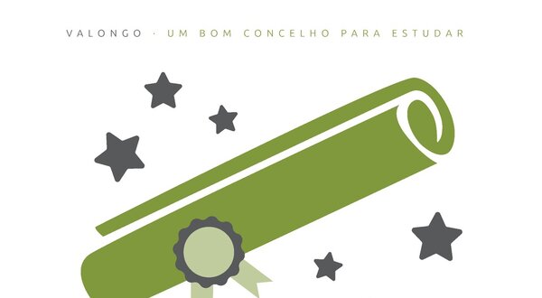 Cartaz sobre bolsas de estudo para estudantes do ensino superior em Valongo.