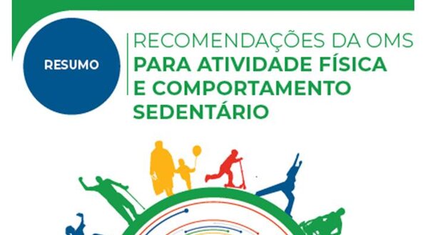 Capa de documento com recomendações da OMS sobre atividade física.