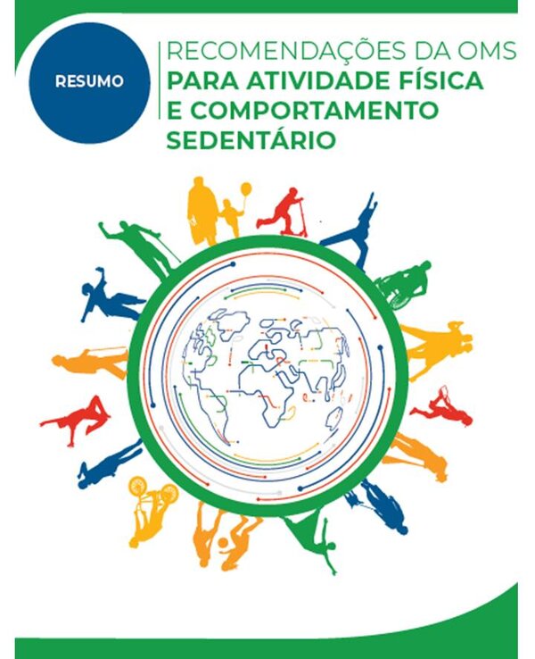 Capa de documento com recomendações da OMS sobre atividade física.
