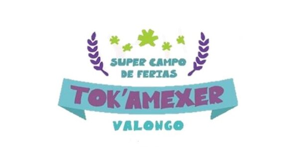 Logotipo do campo de férias Tok'Amexer em Valongo, com cores vibrantes.