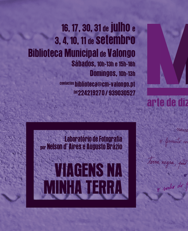 Cartaz do evento 'Manifestum' na Biblioteca Municipal de Valongo.