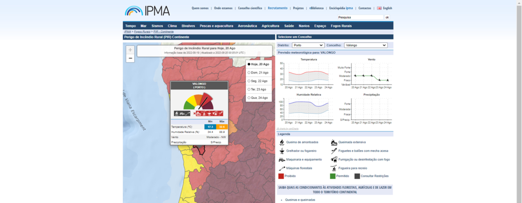 Risco de incêndio: Governo decreta situação de alerta entre 21 e 23 de agosto