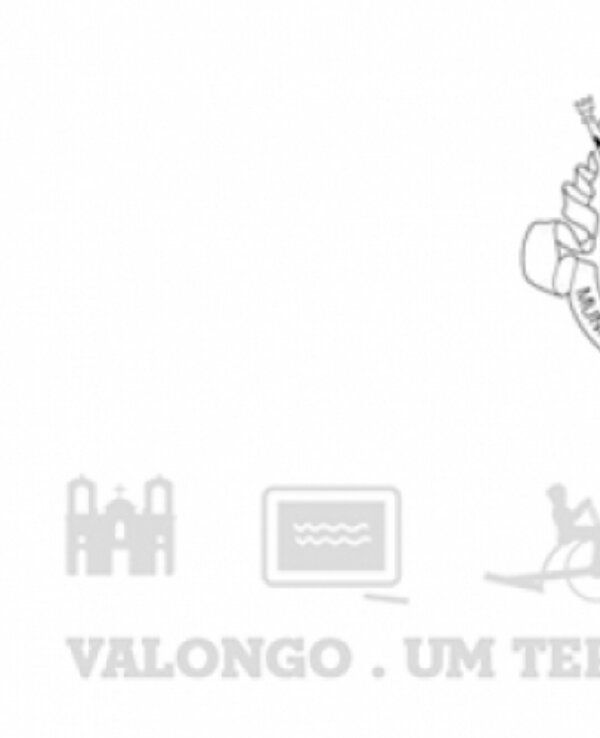 Logotipo da Câmara Municipal de Valongo com ícones representativos.