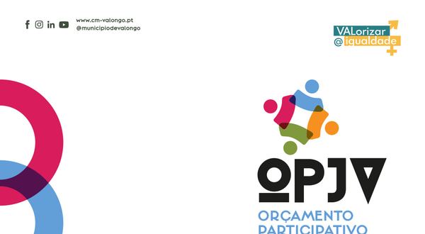 Cartaz do Orçamento Participativo Jovem de Valongo, destacando a décima edição.