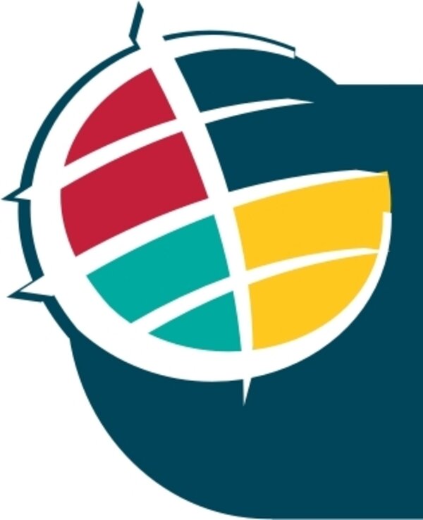 Logótipo da Universidade Lusófona do Porto com cores vibrantes.