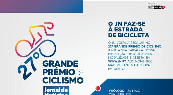 Cartaz do 27º Grande Prémio de Ciclismo, com datas e etapas do evento.