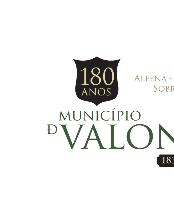 Logotipo comemorativo dos 180 anos do Município de Valongo, 1836-2016.