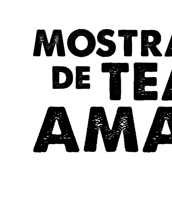 Logotipo da Mostra de Teatro Amador 2018 em letras grandes e negritas.