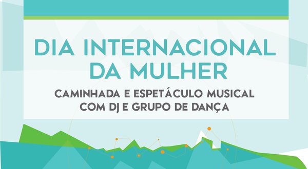 Cartaz do Dia Internacional da Mulher com informações sobre evento em Valongo.