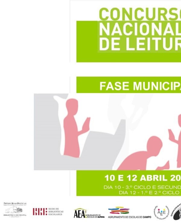 Cartaz do Concurso Nacional de Leitura 2018, destacando datas e fases.