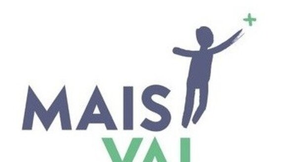 Logotipo do projeto 'Mais Val' com foco em aprendizagem e inovação em Valongo.